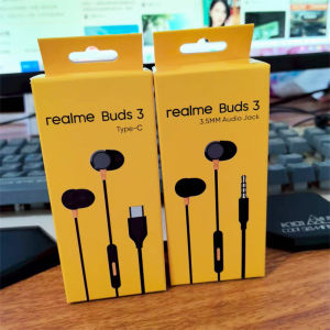 Realme Buds 3 3.5MM/Type C Earphone In-Ear Wired Sport Headset With Mic For Realme 15 14 12 13 Pro+ GT 3 5 6 7 Pro Q5 X3 C73 C75