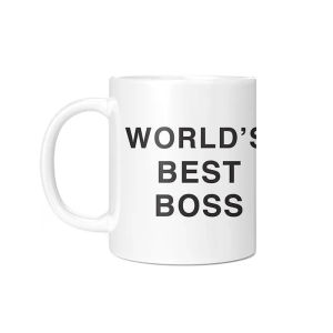 1Pcs New 350ml Dunder Mifflin The Office-World’s Best Boss Coffe Cups Funny Ceramic Tea Milk Cocoa Mugs Unique Birthday Gifts