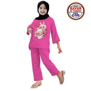 SETELAN ANAK LABUBU / BAJU LABUBU VIRAL / SETELAN ANAK PEREMPUAN