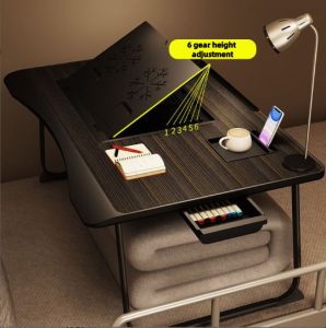Bed Foldable Laptop Table Student Dormitory Study Table Small Table Bedroom Lazy Adjustable Table