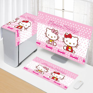 Cartoon Computer Dust Cover Three-Piece Set Main Keyboard Monitor Cover Cloth Notebook Desktop Protective Case