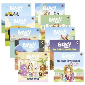 【Pre order】Bluey 10books set： swim school/baby race/camping/my dad is awesome/my mum is best/shadowland
