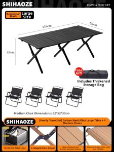 SHIHAOZE | Folding Portable Table and Chair Set for Outdoor Activities
