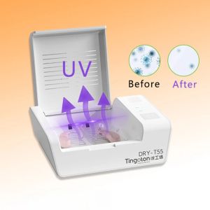 T55 Hearing Aids Dryer Dehumidifier UV-C Ultraviolet Removes Sweat Moisture From EarphonesEar Amplifiers Dehumidifier Accessory