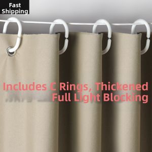 Ultraviolet Blocking Full-Blackout Easy-Install Curtains