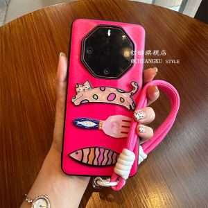 Luxurious Leather Texture Huawei Mate 60 RS Master Edition Phone Case Womens Collectible Version with Lanyard Fall Winter Snake Design