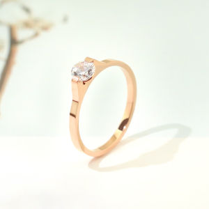 Accessible Luxury Womens Rose Gold Special-Interest Design Diamond Ring