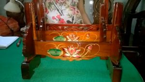 Khung gỗ tăng giảm đặt hình thờ khắc nổi hoa sen-Nhiều cỡ