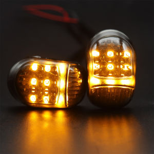 Universal LED Motorcycle Indicator Turn Light Amber Flashing Light Turn Lamp 12V Waterproof Flasher Rear Lights Lamp Accessories