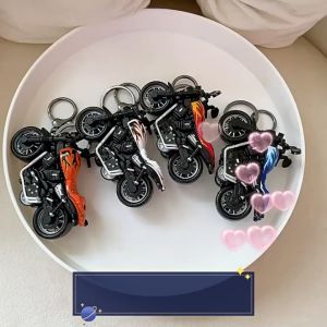 Diecast Miniatur Motor Gantungan Kunci Keren Keychain 3D Zinc Alloy Kreatif Liontin Tas