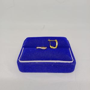 anting jepit mp 1 brs gelombang/perak asli silver 925 lapis emas/perhiasan fashion wanita terbaru