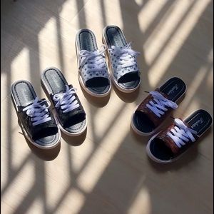 Sandal Sepatu Wanita Terbaru Style Flat Half Sneakers Tali Fashion Kasual Simple Trendy COD SPT-90