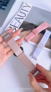 Magnetic Loop for Fitbit Charge 6 Bands Nylon Adjustable Replacement Wristbands for Fitbit Charge 5 Smart Watch Straps