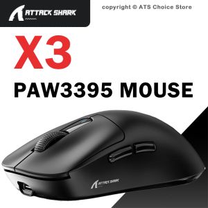 ATTACK SHARK | ATTACK SHARK X3/X3Pro Wireless Gaming Mouse PAW3395 26K DPI Tri-Mode Bluetooth Wired Ultra Lightweight High Quality Mouse