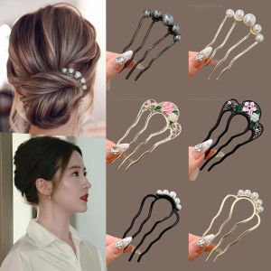 หวีม้วนผมผู้หญิง อุปกรณ์จัดแต่งทรงผม ไม้หนีบผม รูปดอกไม้ คริสตัล ผีเสื้อ กิ๊บติดผมแบบทันสมัย