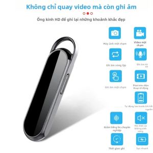 1080P Máy Ghi Hình Kỹ Thuật Số Camera Ẩn Góc Nhìn Rộng Di Động Nhỏ Vòng Cổ Âm Thanh Video Giọng Nói DV Dictaphone 4-128GB Action Cam
