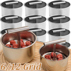 6/12 lưới hộ gia đình hướng dẫn sử dụng máy thịt viên khuôn thép không gỉ nhà bếp đùn thịt cá tôm bóng làm nhân tạo Tiện Ích Nhà Bếp