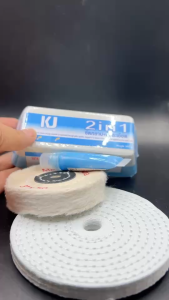 เคเจไขปลาวาฬขัด/ปัดเงา 2in1 -ขัด/ปัดเงา ในก้อนเดียว พร้อมลูกผ้าขัด/ปัดเงาโลหะ สแตนเลส โครเมียม อะลูมิเนียม