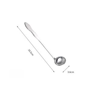 Stainless Steel Soup Spoon Stirring Spoon Self-Service Restaurant Hot Pot Restaurant Seasoning Spoon Long Handle Oil Spoon