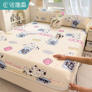 Pure Cotton Bed Canopy Anti-Slip Three-Piece Set Single Piece Childrens Bedding Protection Cover Queen Size Mattress Sheet