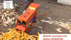 Máy lột vỏ áo bắp ngô công nghiệp. Động cơ 4HP 100% dây đồng