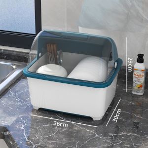 Dust-proof Dish Drying and Storage Rack Large Capacity