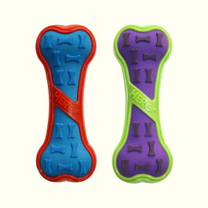 CAITEC Dog Toy Sound Making Fabric Toy Elastic Bone Chew Proof Teeth Grinding Relief Boredom for Golden Retriever Corgi