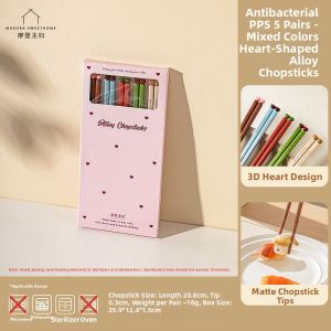 MODERN SWEETHOME | Anti-Bacterial and Mold-Proof Alloy Chopsticks Home Use Dishwasher-Safe