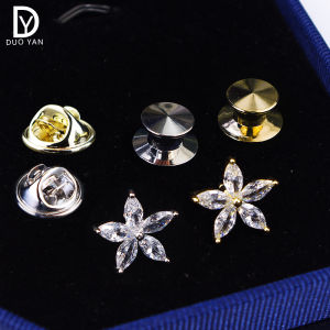 เข็มกลัดติดหน้าอกเล็กกันโป๊มีออร่าลายดอกไม้เรียบง่ายเข็มกลัดติดปกเสื้อผู้หญิงเข็มกลัดติดเสื้อสเวตเตอร์ชุดสูทเครื่องประดับไม่ต้องเย็บ