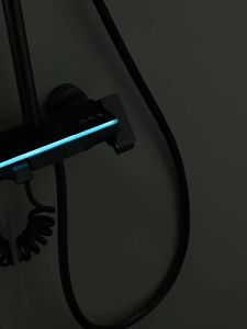 Innohut 4 Modes Shower Set Piano Key Button Shower Mixer Square Rainfall Shower Head Bathroom Mandian Air Hujan 花洒