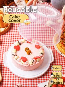 MEIDI | Round Cake Packaging Box Transparent Frosted