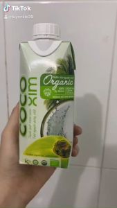(BẬT NẮP DỪA TƯƠI - GIẢI NHIỆT NGÀY HÈ) 01 Thùng 12 Hộp Nước dừa đóng hộp Cocoxim Organic 330mL 100 % dừa tươi nguyên chất - YOOSOO