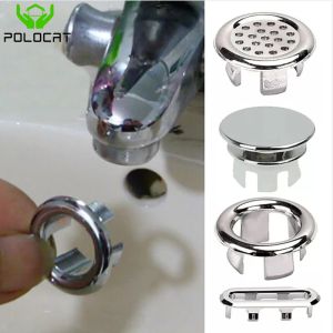 Polocat Bath Sink Round Ring Overflow Cover Spare Sink Basin Cap Plastic Tidy Trim Bathroom Ceramic Basin Ceramic Pots Overflow Ring