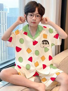 SHAPRA | Cartoon Print Summer Short Sleeve Loose Pajama Set