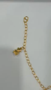 Poh Heng Jewellery 22K Teddy Bear Baby Anklet in Yellow Gold [Price by weight]