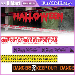Halloween Warning Caution Tape You Dare Zombie Posters Fright Tape for Zombie Themed Party Halloween Party Decoration