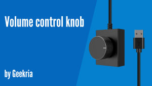 Geekria Volume Adjustment Knob with Rotate Volume Adjustment & One Key Mute Function Remote Volume Control Adapter Support 7 8 10 Androld USB or USB-C