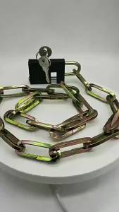 EELHOE | New Heavy Duty Chain Lock With Hardened Quenched Steel Waterproof Rust Proof For Securing Bikes Gates Outdoor UseAcc