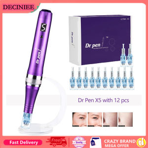 Dr.pen X5 Electric Micro Mesotherapy Pen Screw Derma Pen With 12pcs Cartridges Digital Display Screen Wireless Derma Pen
