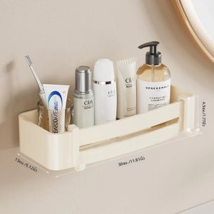 Wall mount แชมพู Rack ชั้นวางของ Organizer ชั้นวางของผู้ถือ 1/2/3 ชั้นผู้ถือแชมพูสําหรับห้องน้ํา Rack