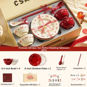 WUXIN | Wedding Gift Bride New Couple Tableware Set