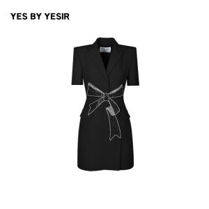 Luxury Bow Waist Cutout Dress