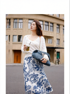 Lace-Up Hollow Out Linen Knit Cardigan & Halter Vest Set