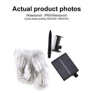 Outdoor solar mesh light waterproof fairy lights 3MX2M LED string lightCurtain lightlampu Decorate Christmas xmasRamadan gardens courtyards streets fences
