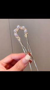 Jepit Rambut Sanggul Tusuk Konde Mutiara & Hair Stick Retro U-shaped