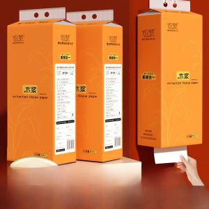 Large Size Hanging Box Tissue Paper Bottom Pull Handkerchief Paper Hygienic Toilet Paper Home Affordable Pack Bathroom Organizer
