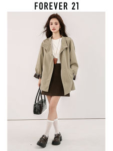 Forever21 | Casual Commuter Mid-long Checkered Coat