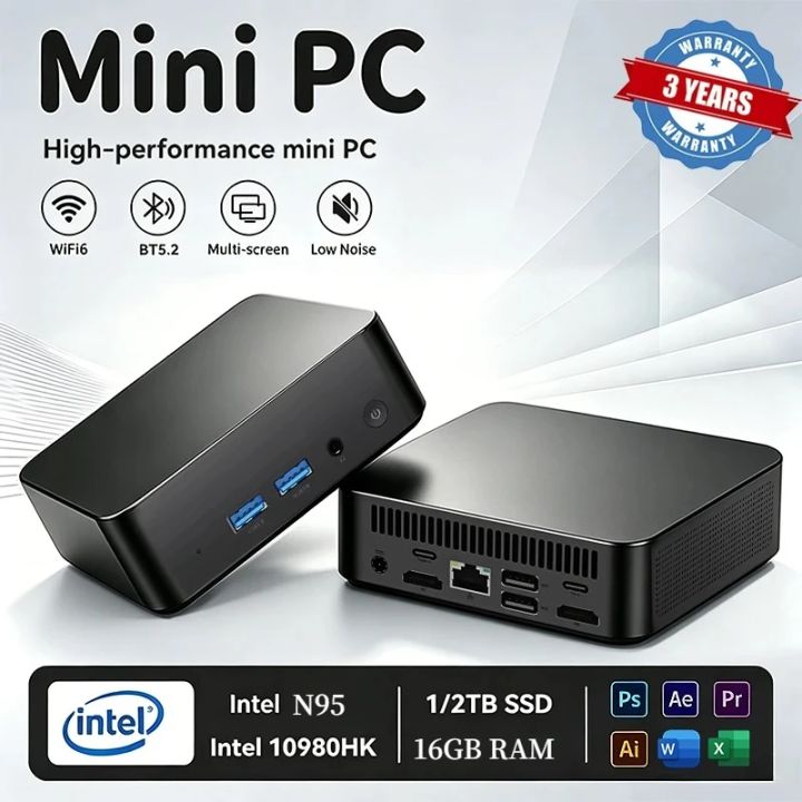 2026 MINI PC Intel N95 Windows 11Portable Gaming PC 16GB RAM 1TB