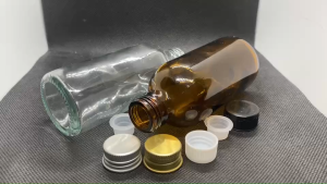 ขวด 120 มล. (12 ใบ) แก้วกลมสีใส/สีชา+จุก+ฝา #24mm - ปลอดภัย, คุณภาพดี, สะดวกในการใช้งาน