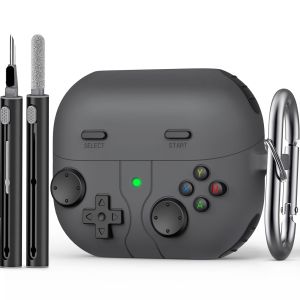 2025 For Samsung Galaxy Buds 3/3Pro Case with Cleaner Kit Cute Funny Cartoon Game Design Silicone Protective Cover with Keychain